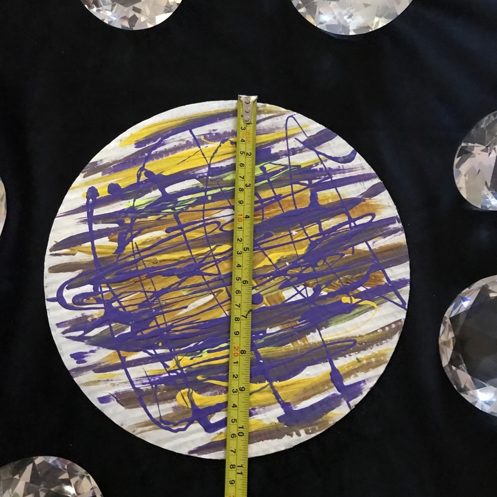 Colorful Abstract Hand Design & Hand Painted Plate - Picture 14 of 15